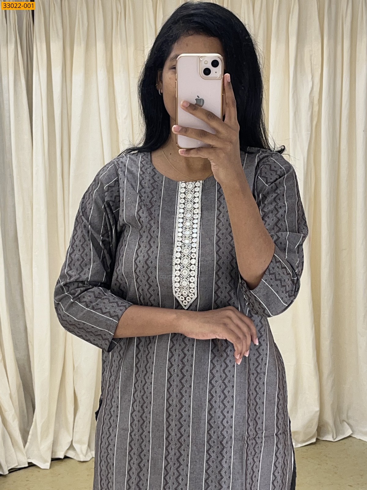 Light Brown Soft Linen Cotton Style Kurti
