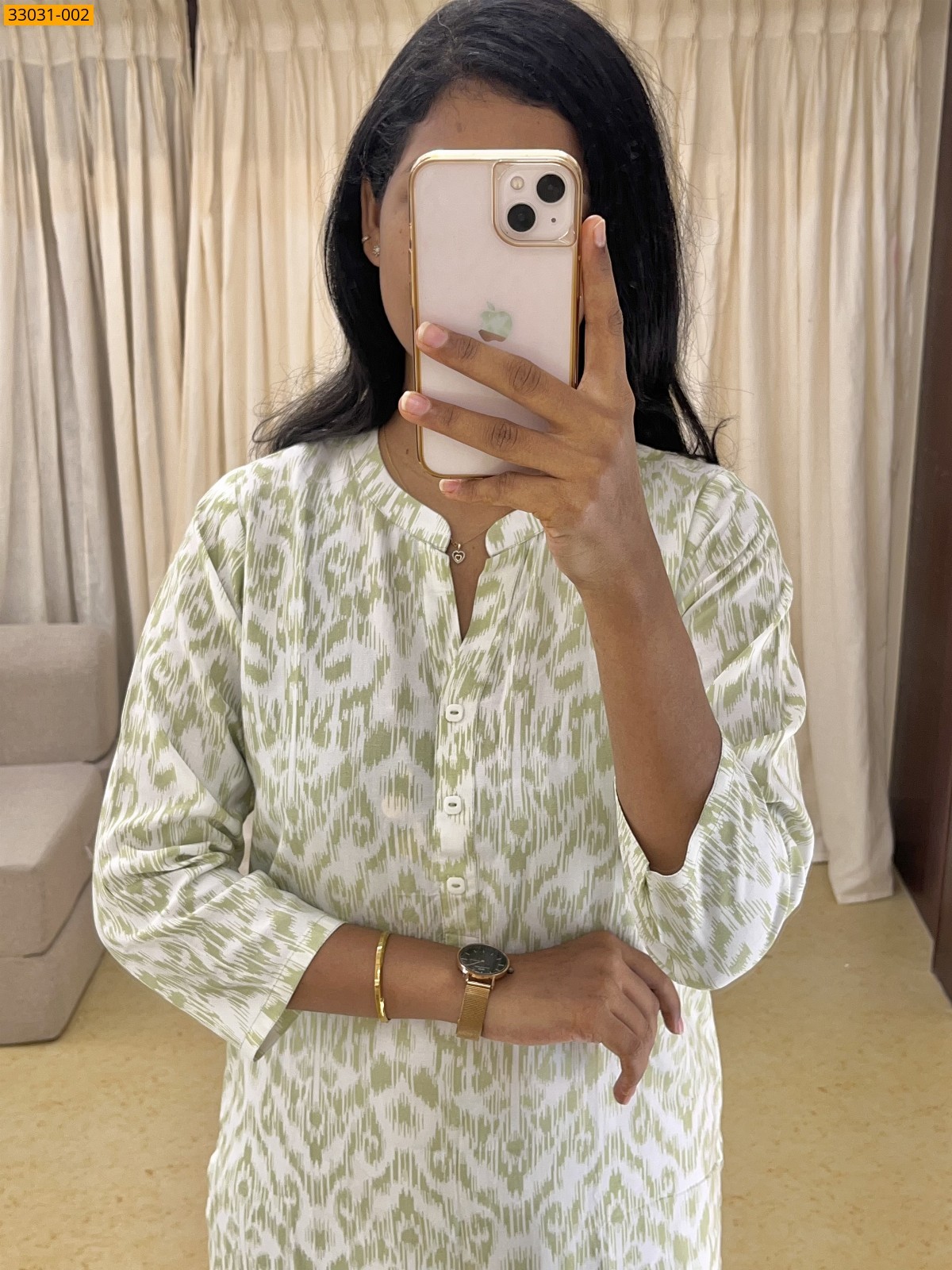 Half White Soft Rayon Cotton Printed Kurti