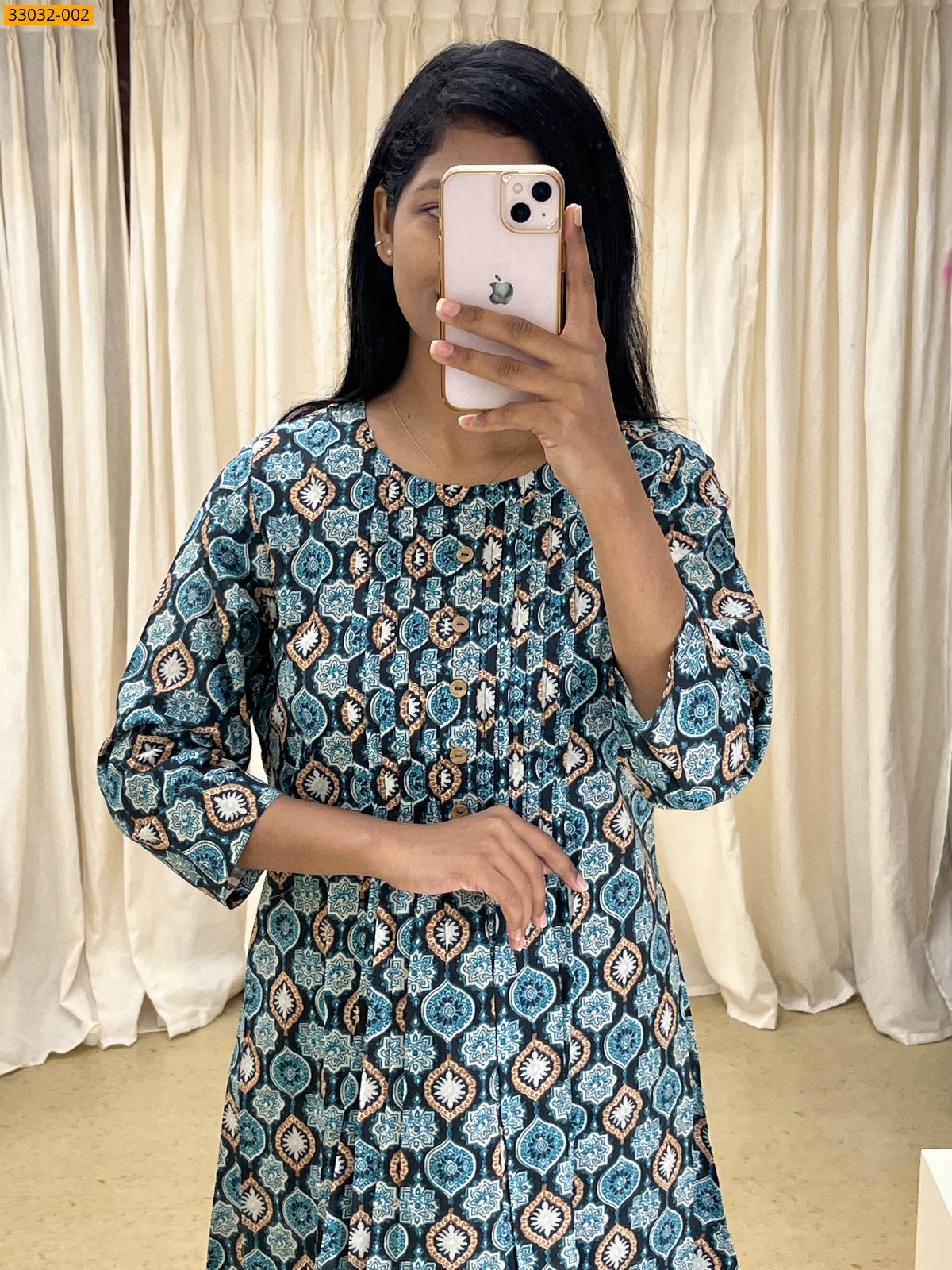Blue Soft Rayon Cotton Co-ord Readymade Set
