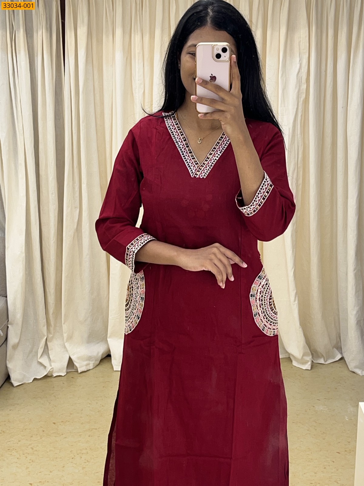 Red Organic Pure Cotton Co-ord Readymade Set