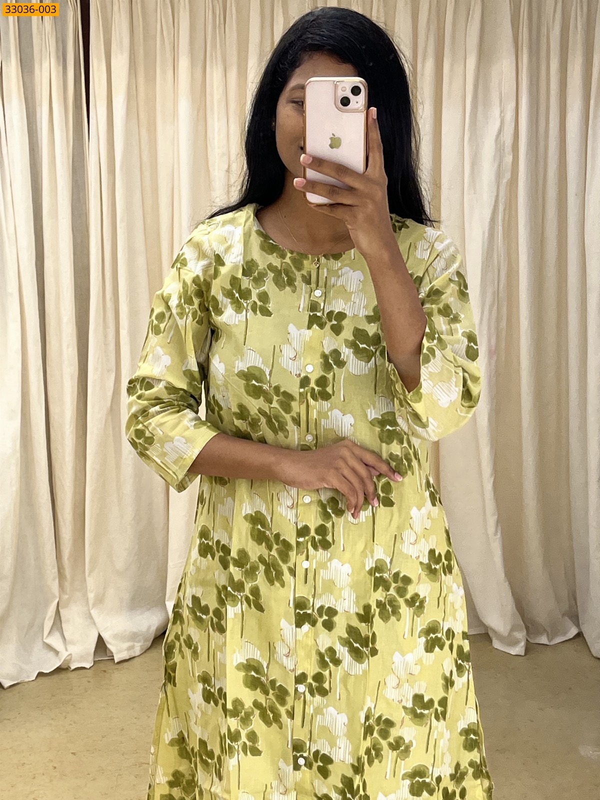 Green Rayon Cotton Co-ord Readymade Set