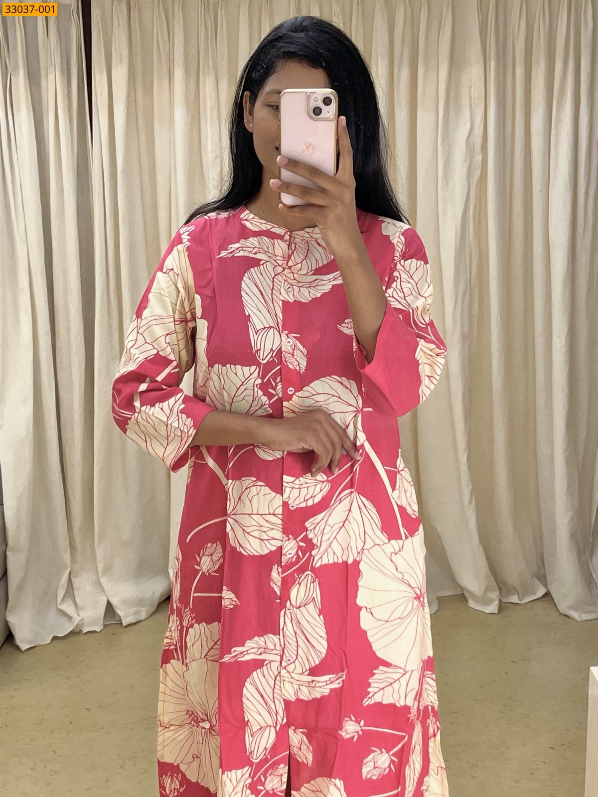 Pink Soft Rayon Cotton Co-ord Readymade Set