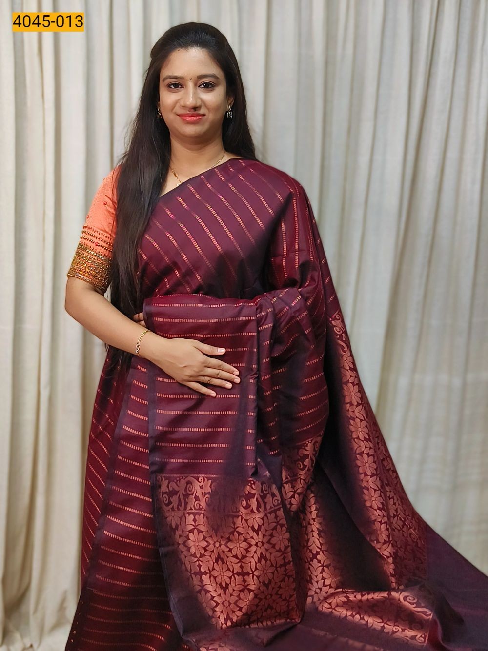 Maroon Soft Silk Saree