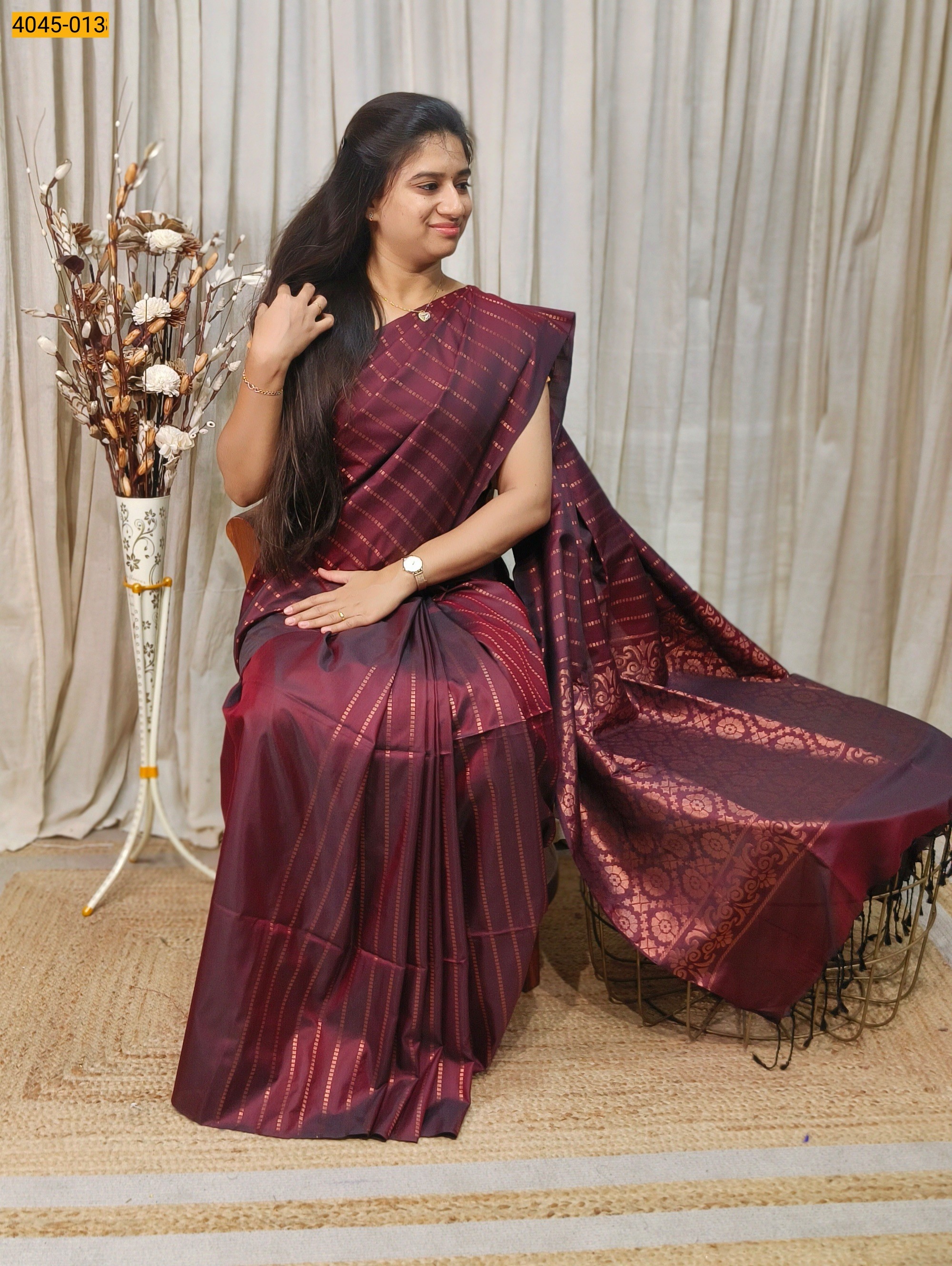 Maroon Soft Silk Saree