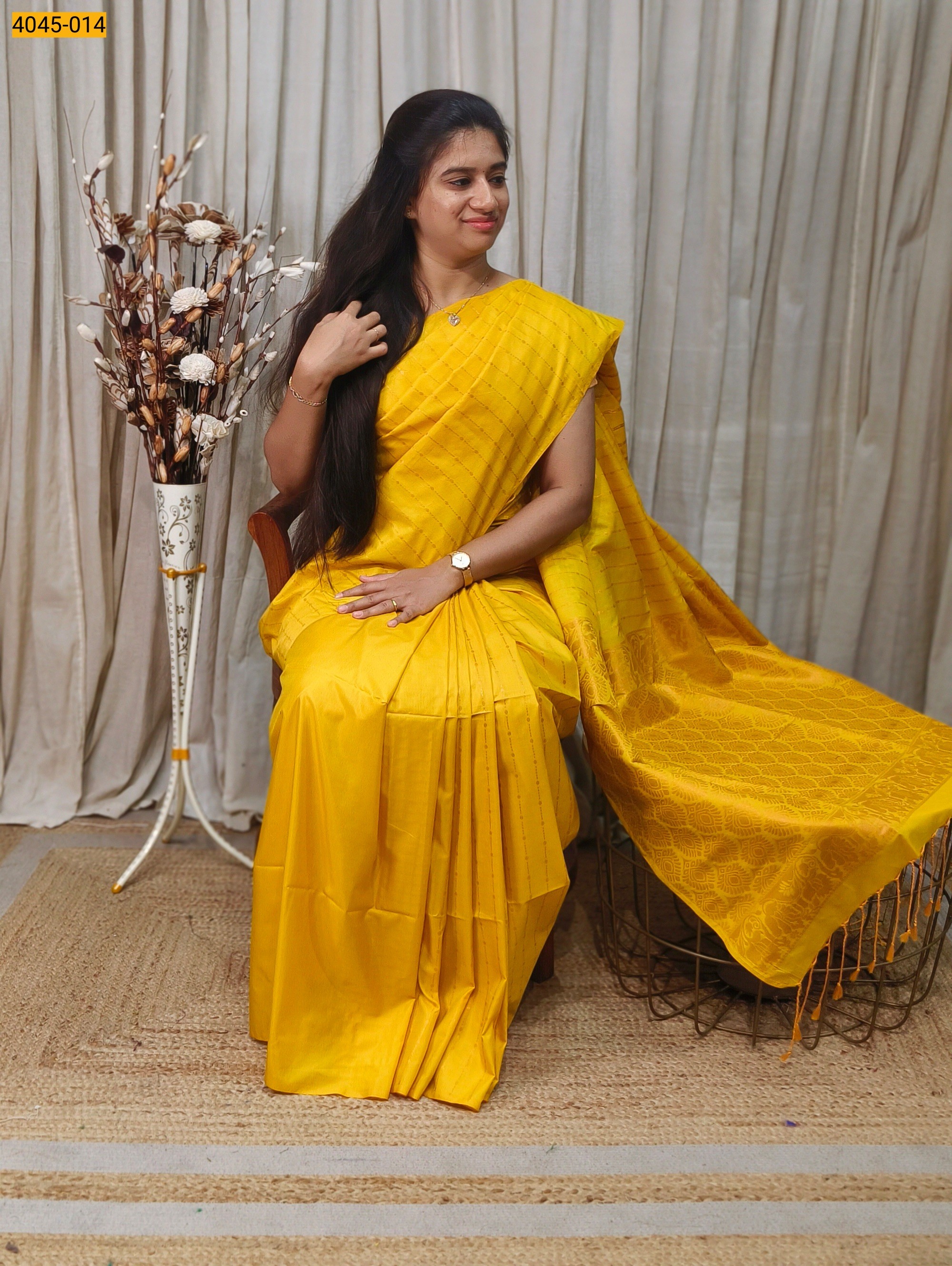 Yellow Soft Silk Saree