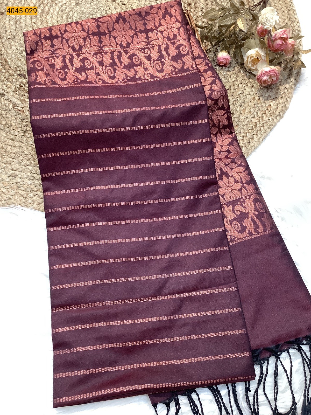 Maroon Soft Silk Saree