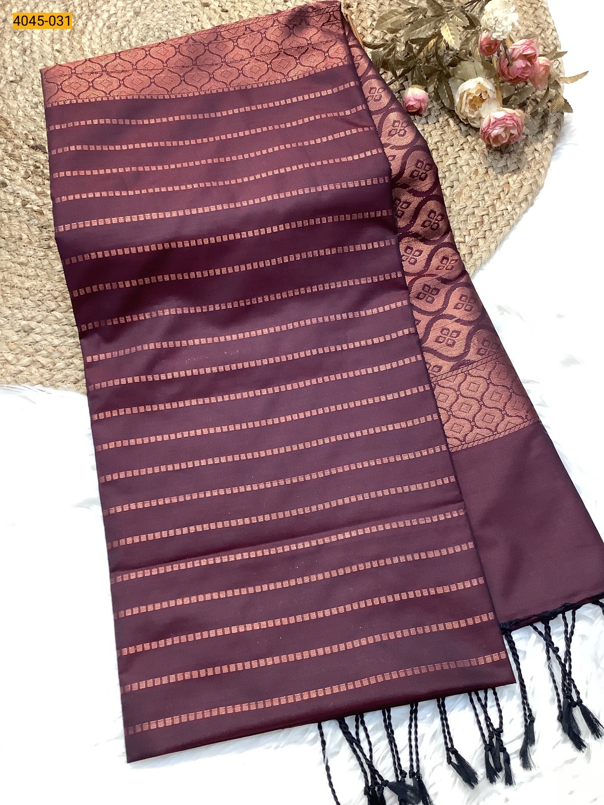 Maroon Soft Silk Saree