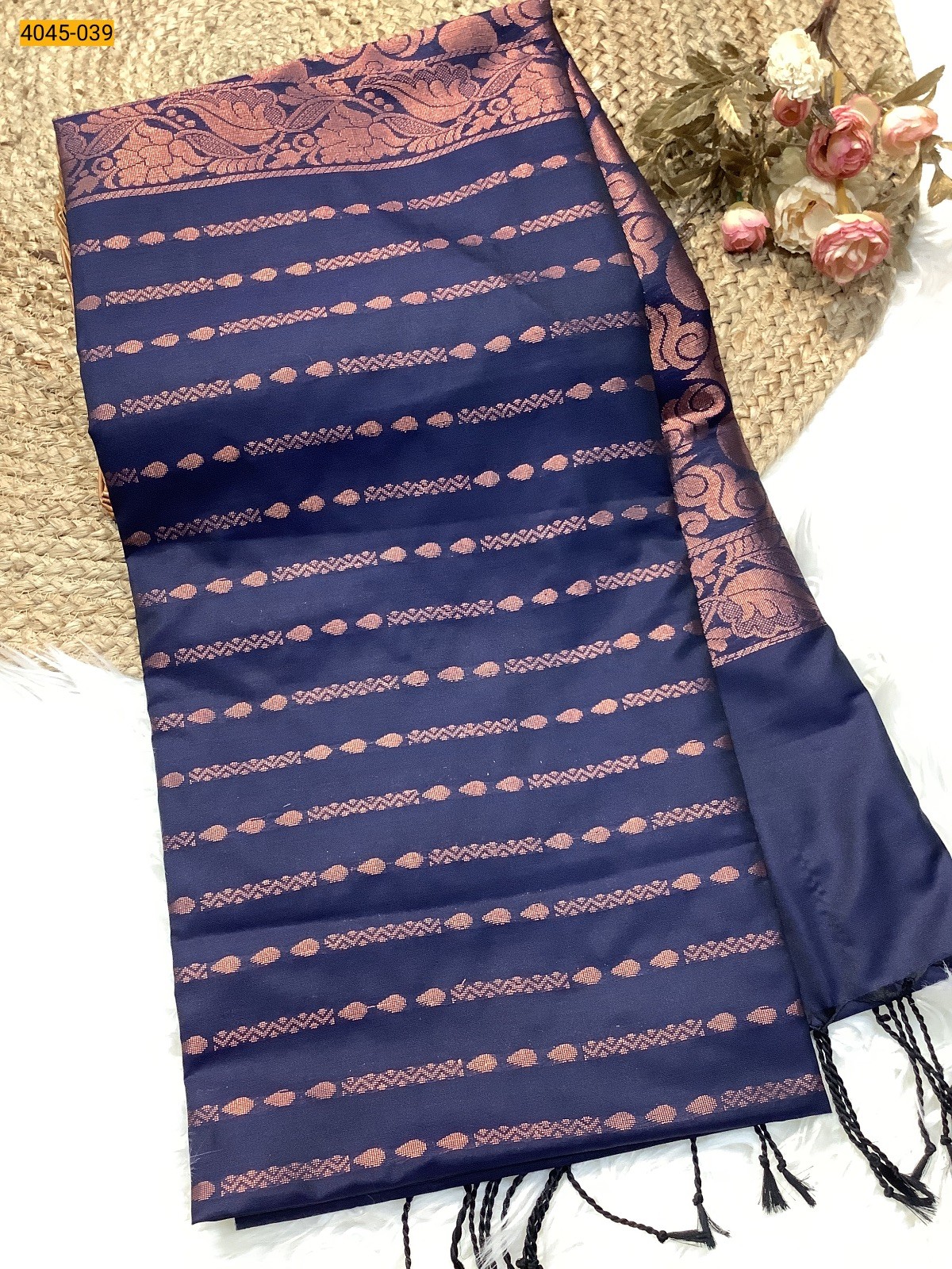 Navy Blue Soft Silk Saree