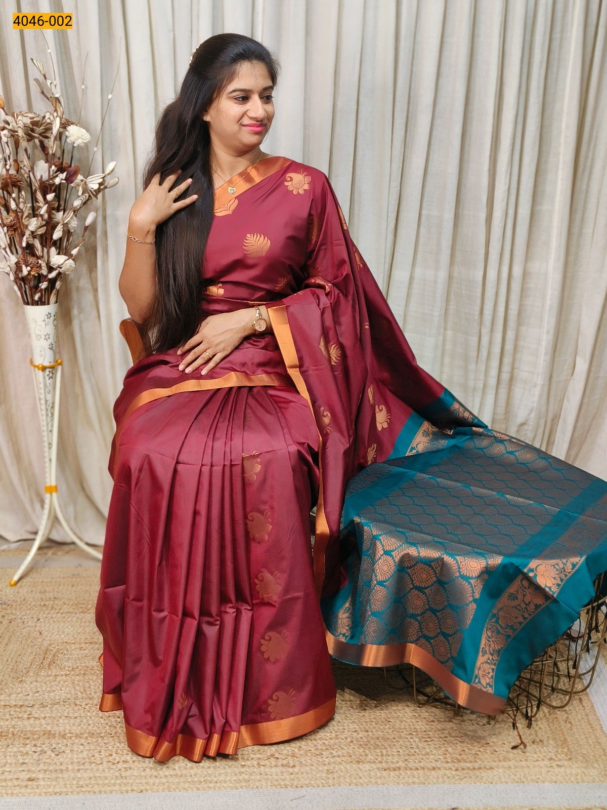 Maroon Fancy Soft Silk Sarees