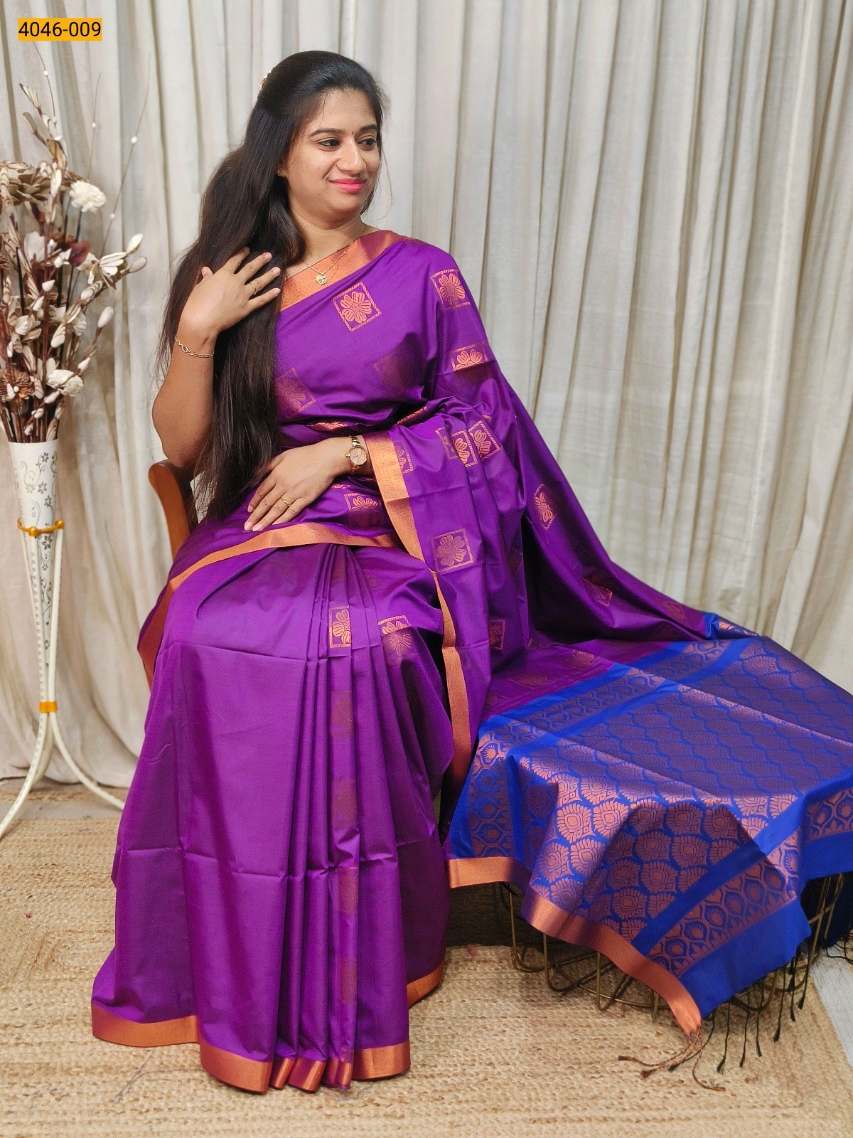 Violet Fancy Soft Silk Sarees