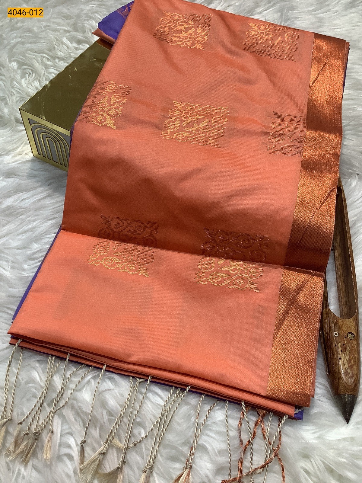 Orange Fancy Soft Silk Sarees