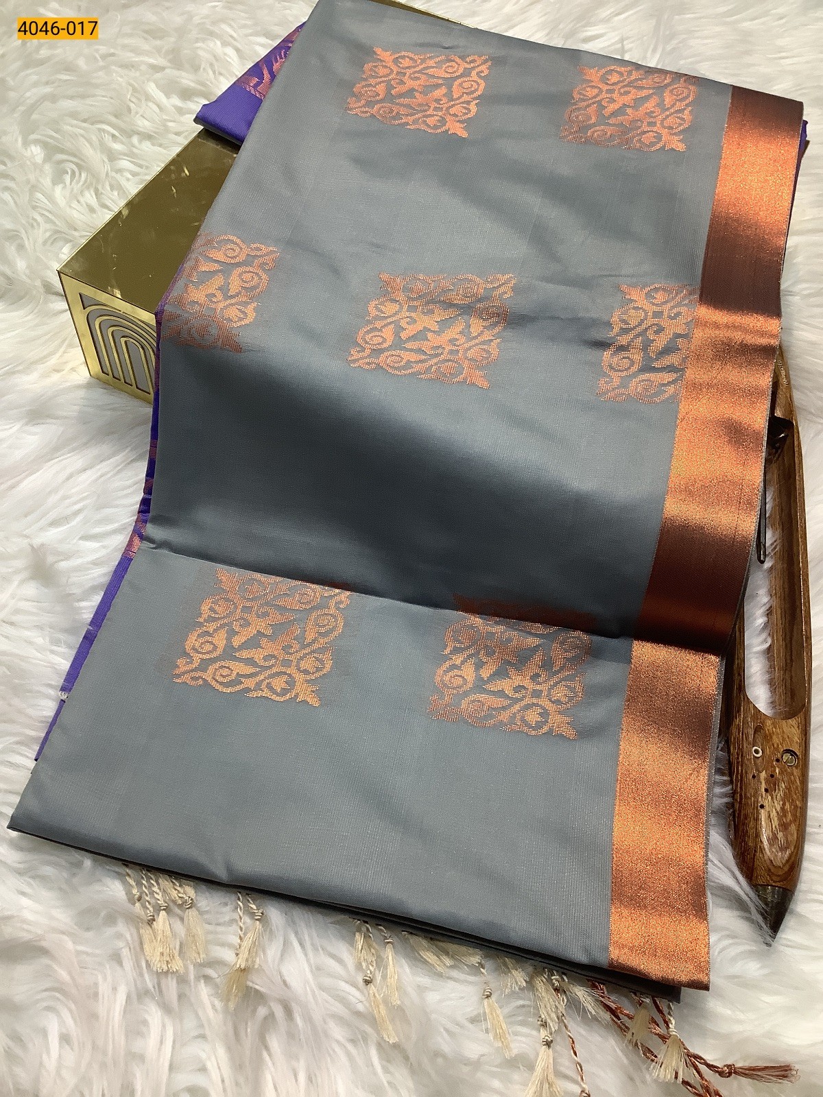 Gray Fancy Soft Silk Sarees