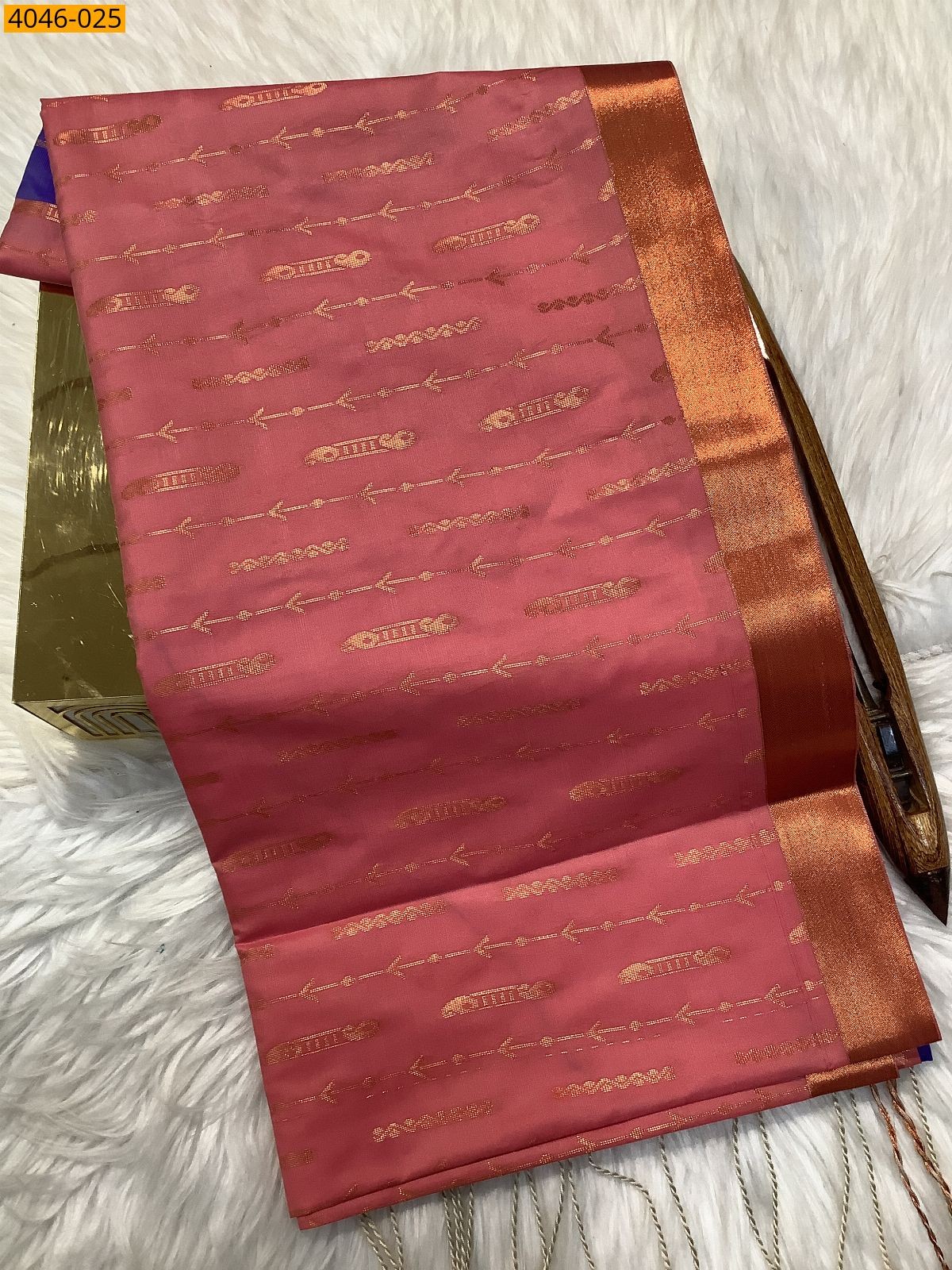 Light Pink Kanjivuram fancy Soft Silk Sarees