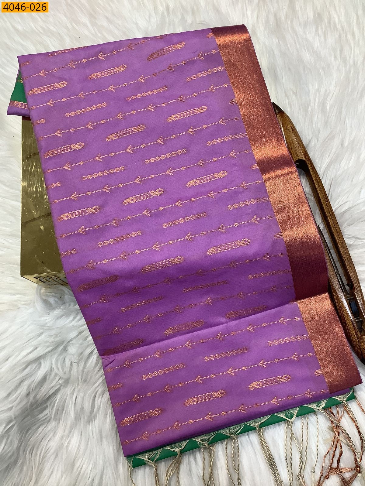 Light Purple Kanjivuram fancy Soft Silk Sarees