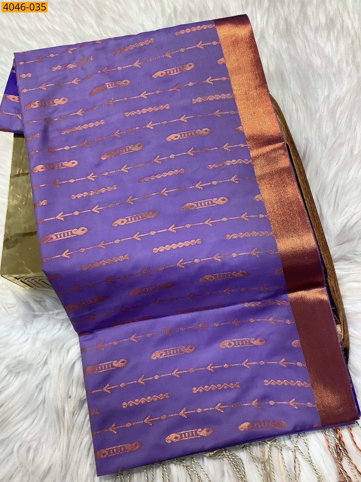 Lavender Kanjivuram fancy Soft Silk Sarees