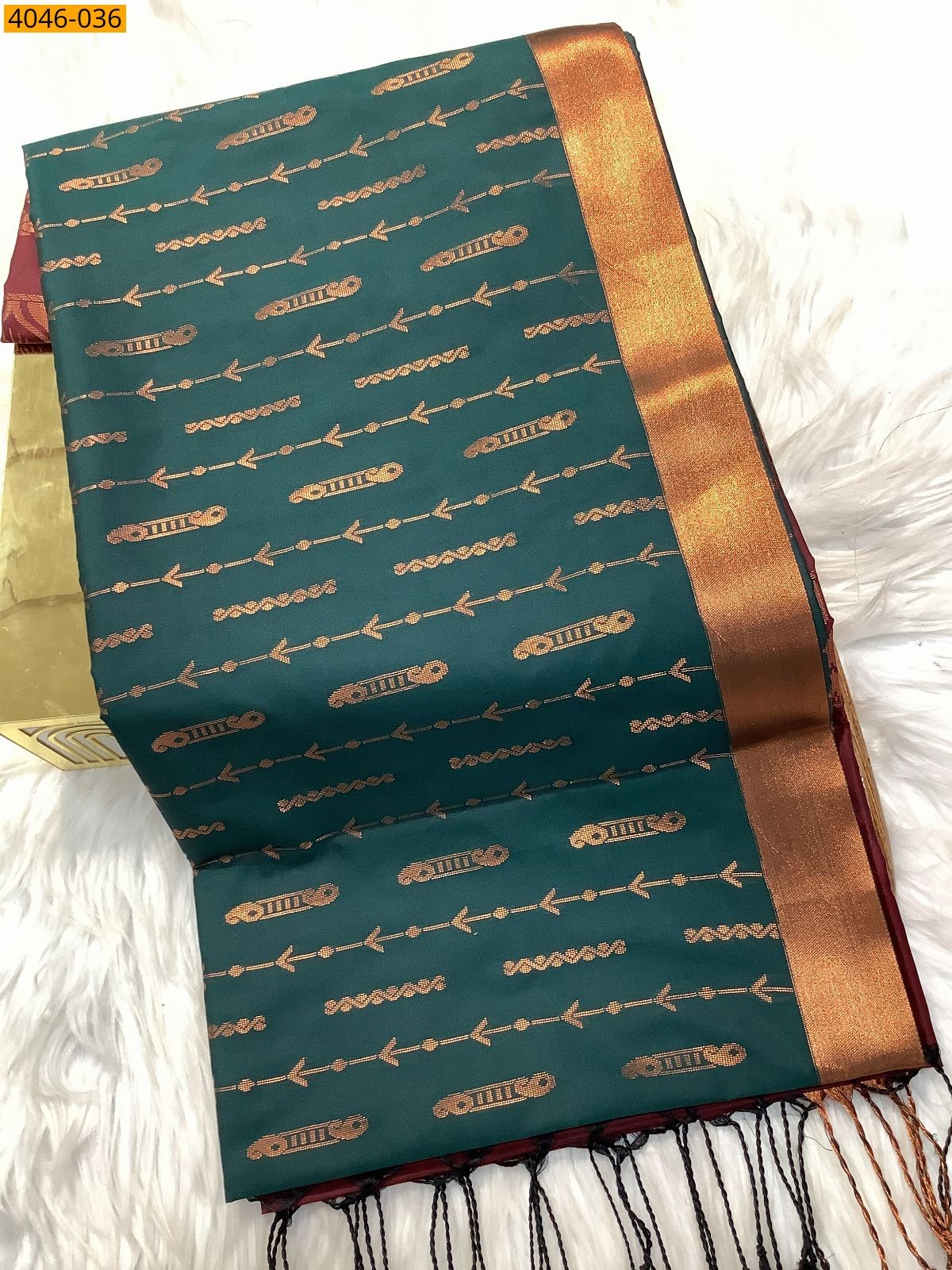 Dark Green Kanjivuram fancy Soft Silk Sarees