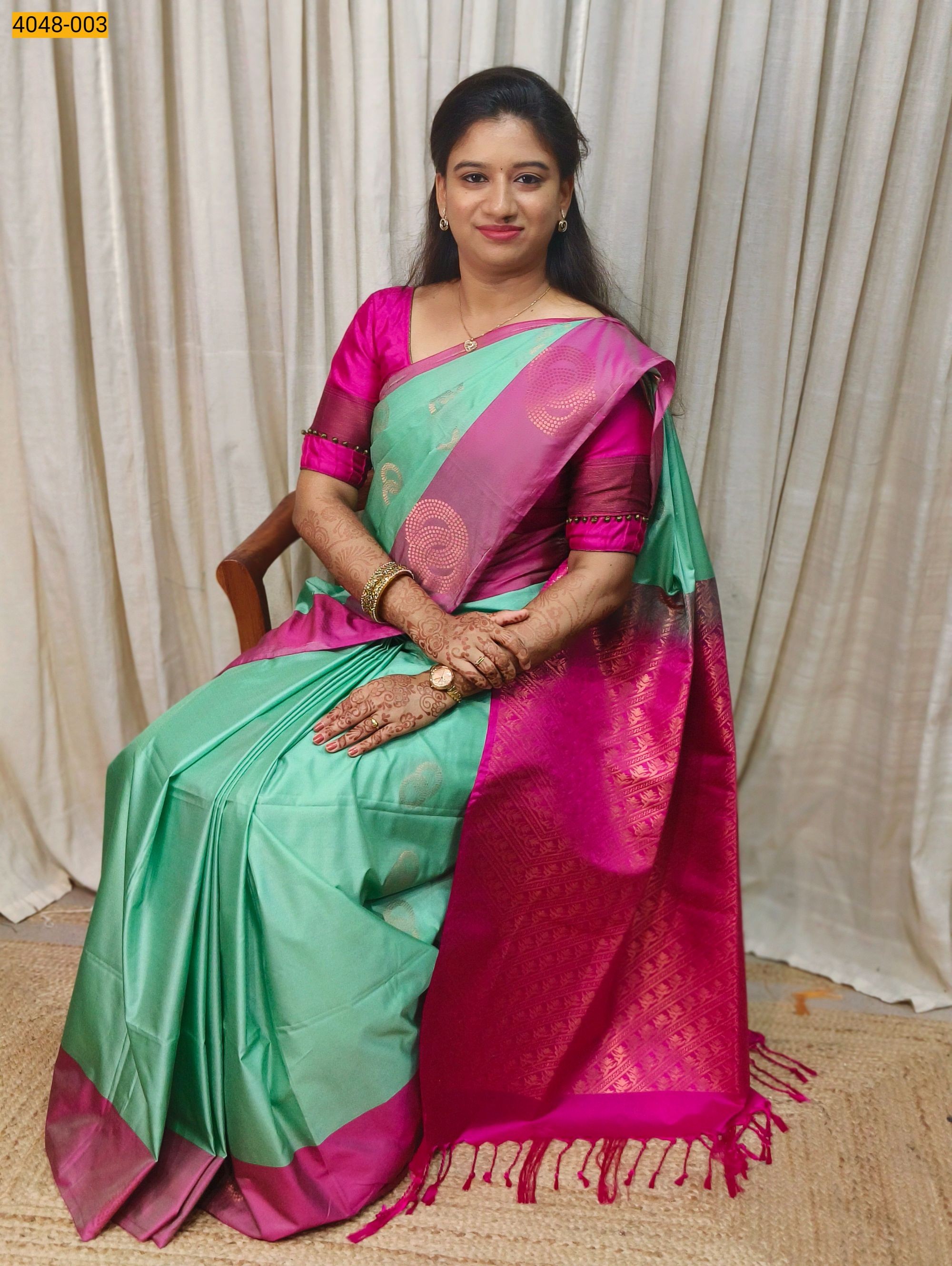 Sea Green Premium Soft Silk Saree