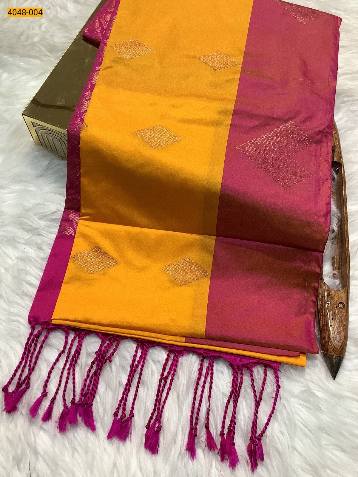 yellow Premium Soft Silk Saree