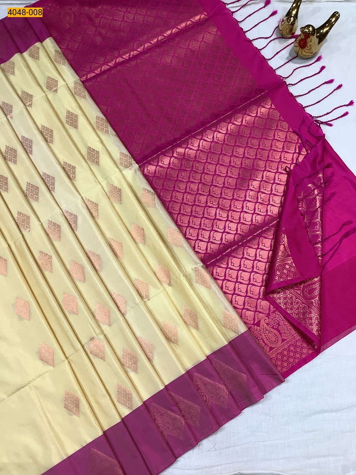 Light Yellow Premium Soft Silk Saree