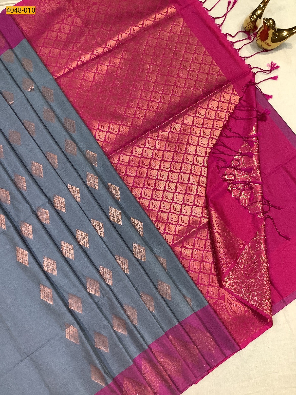 Gray Premium Soft Silk Saree