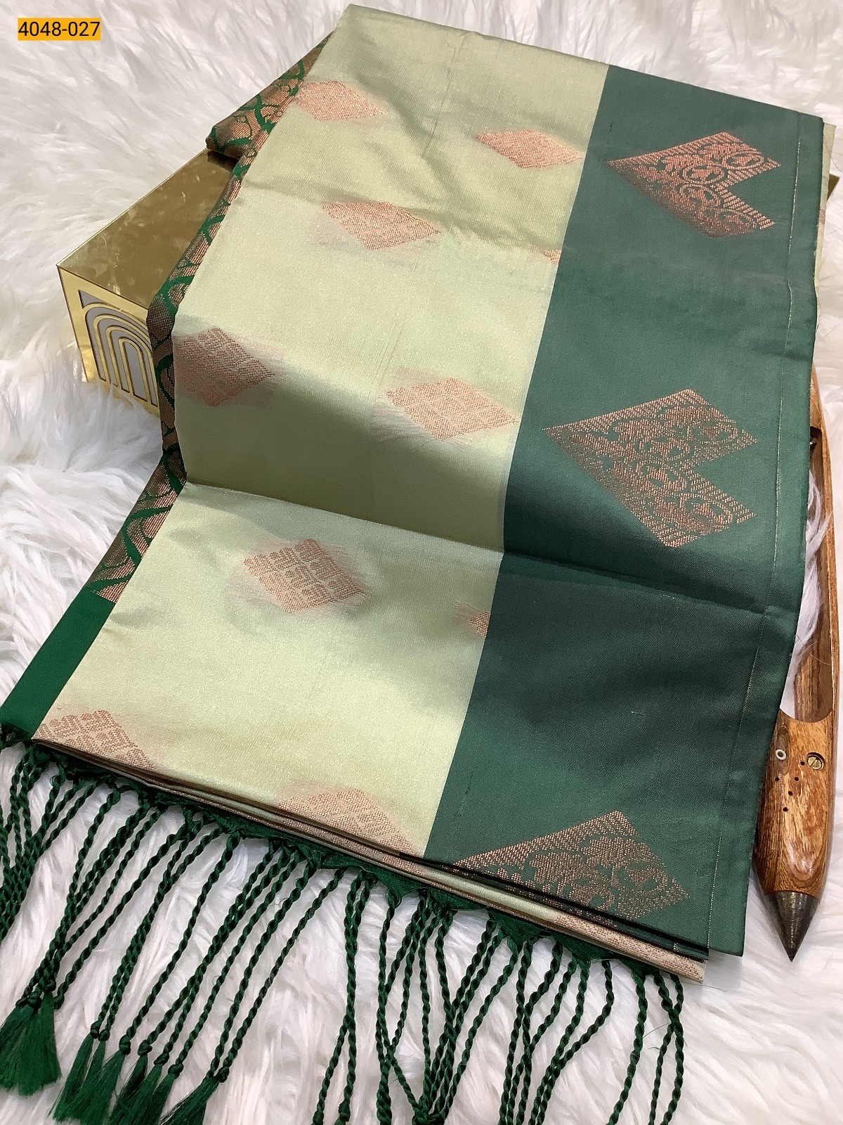 Green Premium Soft Silk Saree