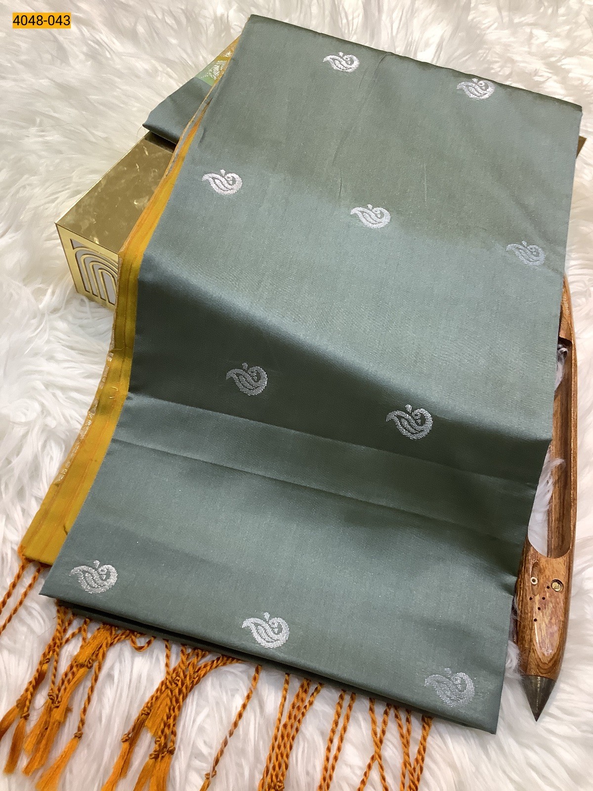 Cement Premium Soft Silk Saree