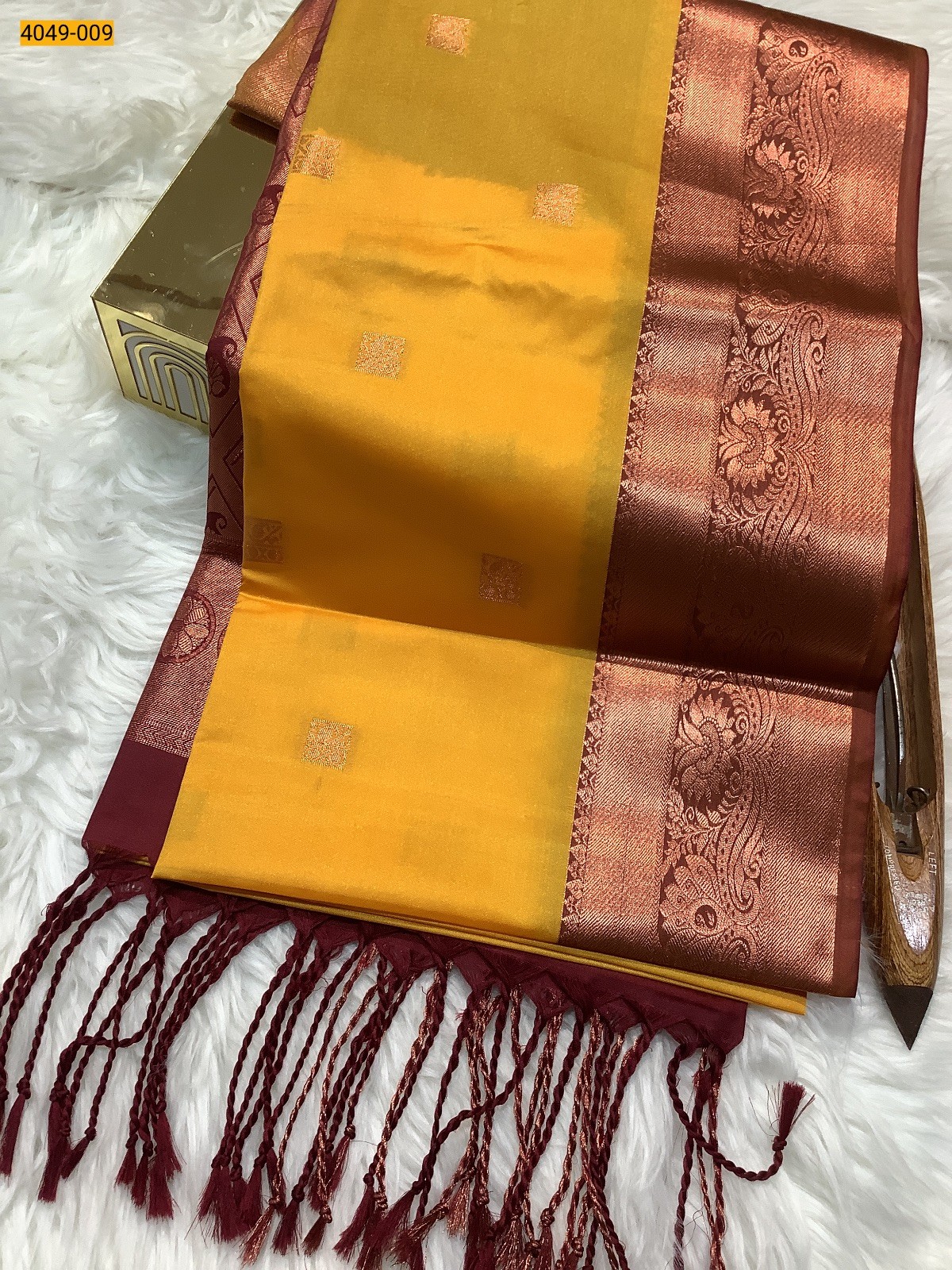 Yellow Premium Soft Silk Saree