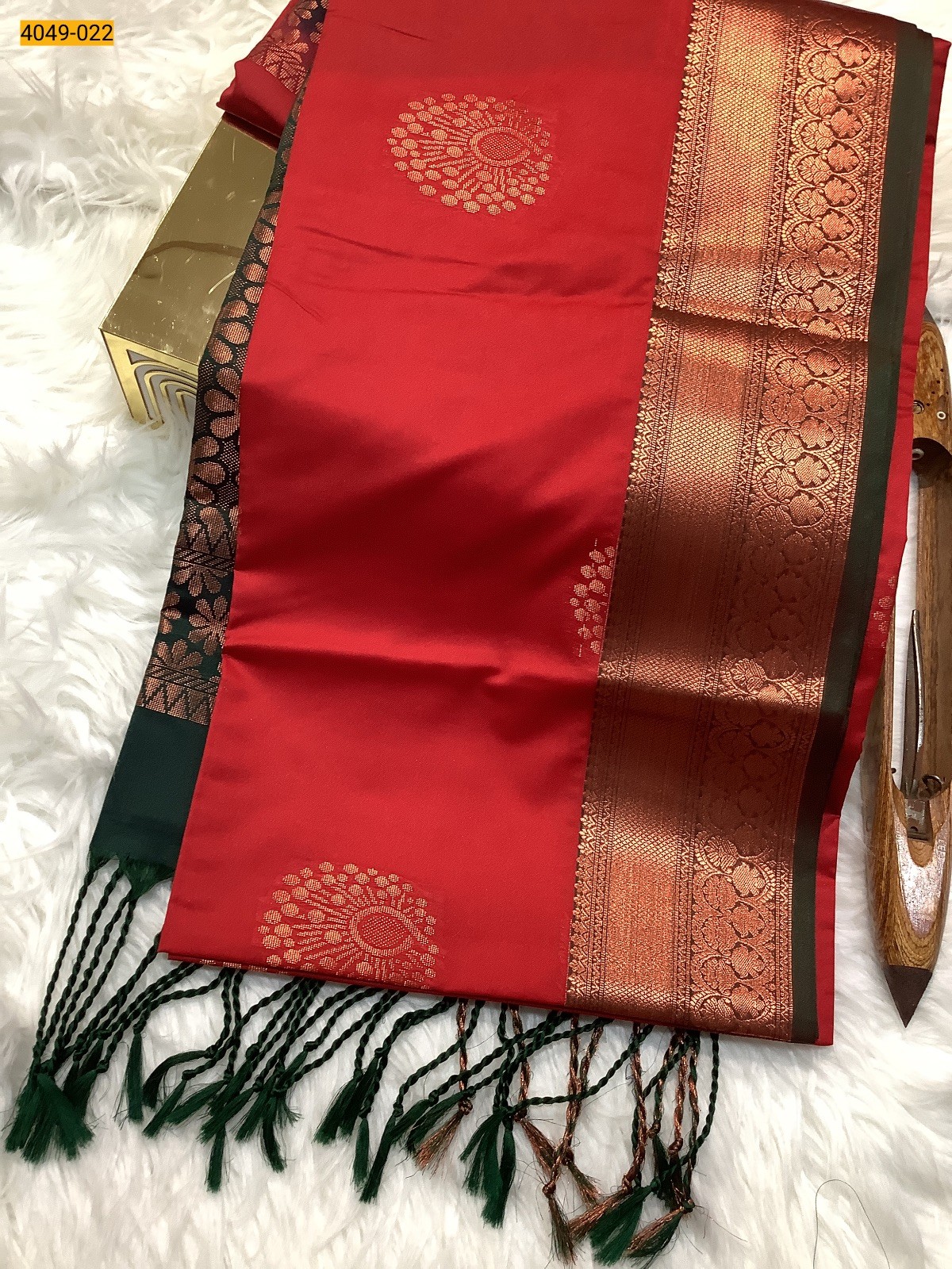 Red Premium Soft Silk Saree