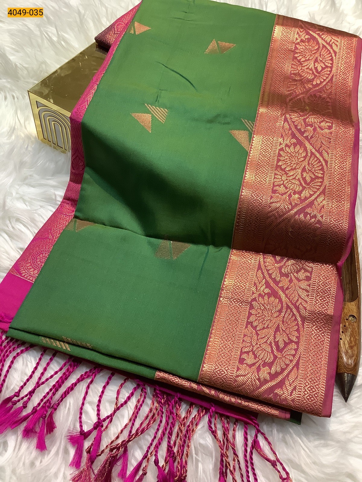 Green Premium Soft Silk Saree