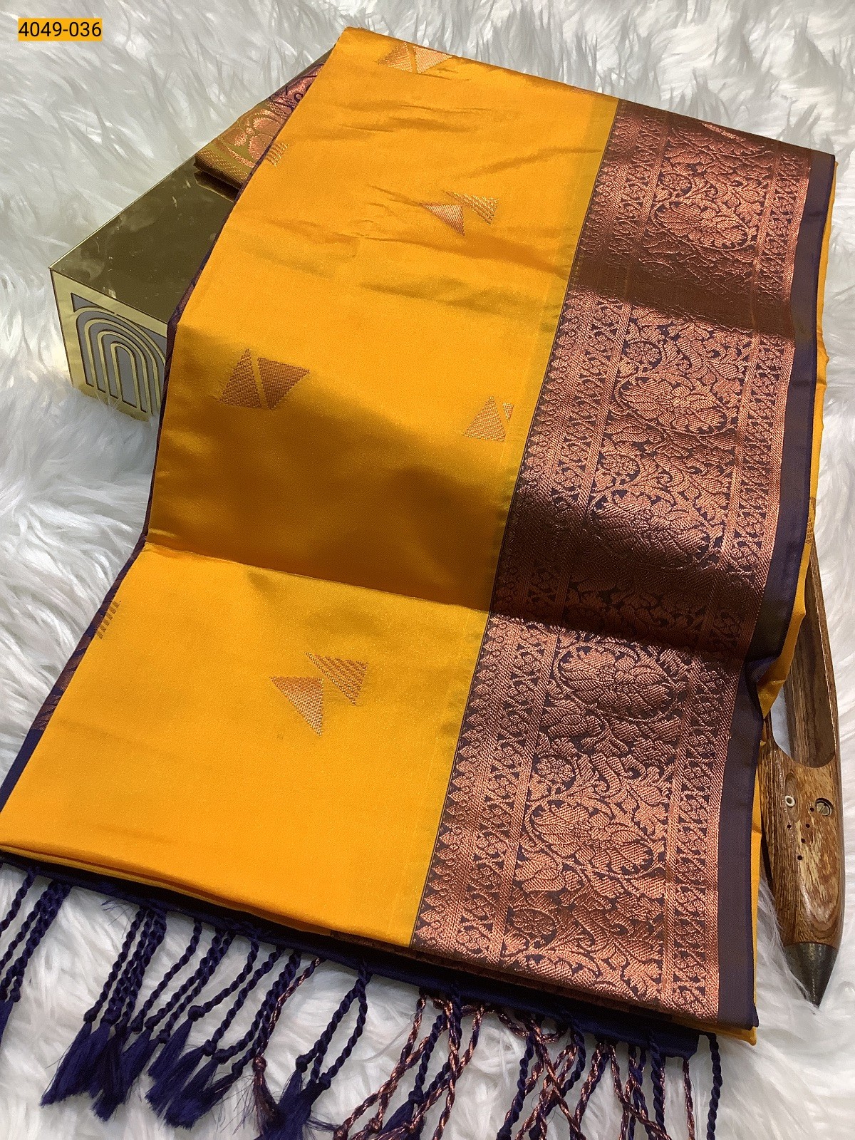 Yellow Premium Soft Silk Saree