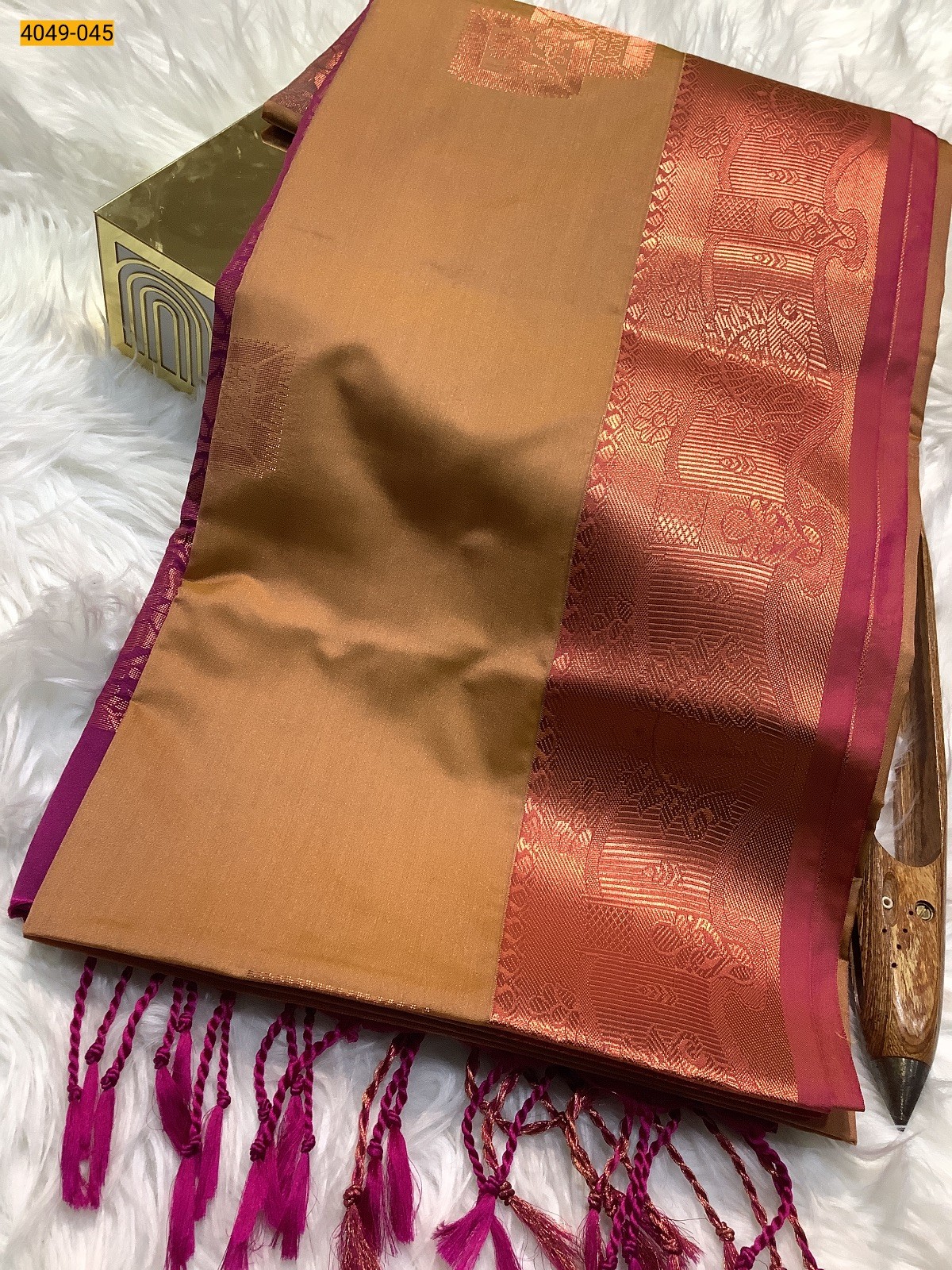 Brown Premium Soft Silk Saree