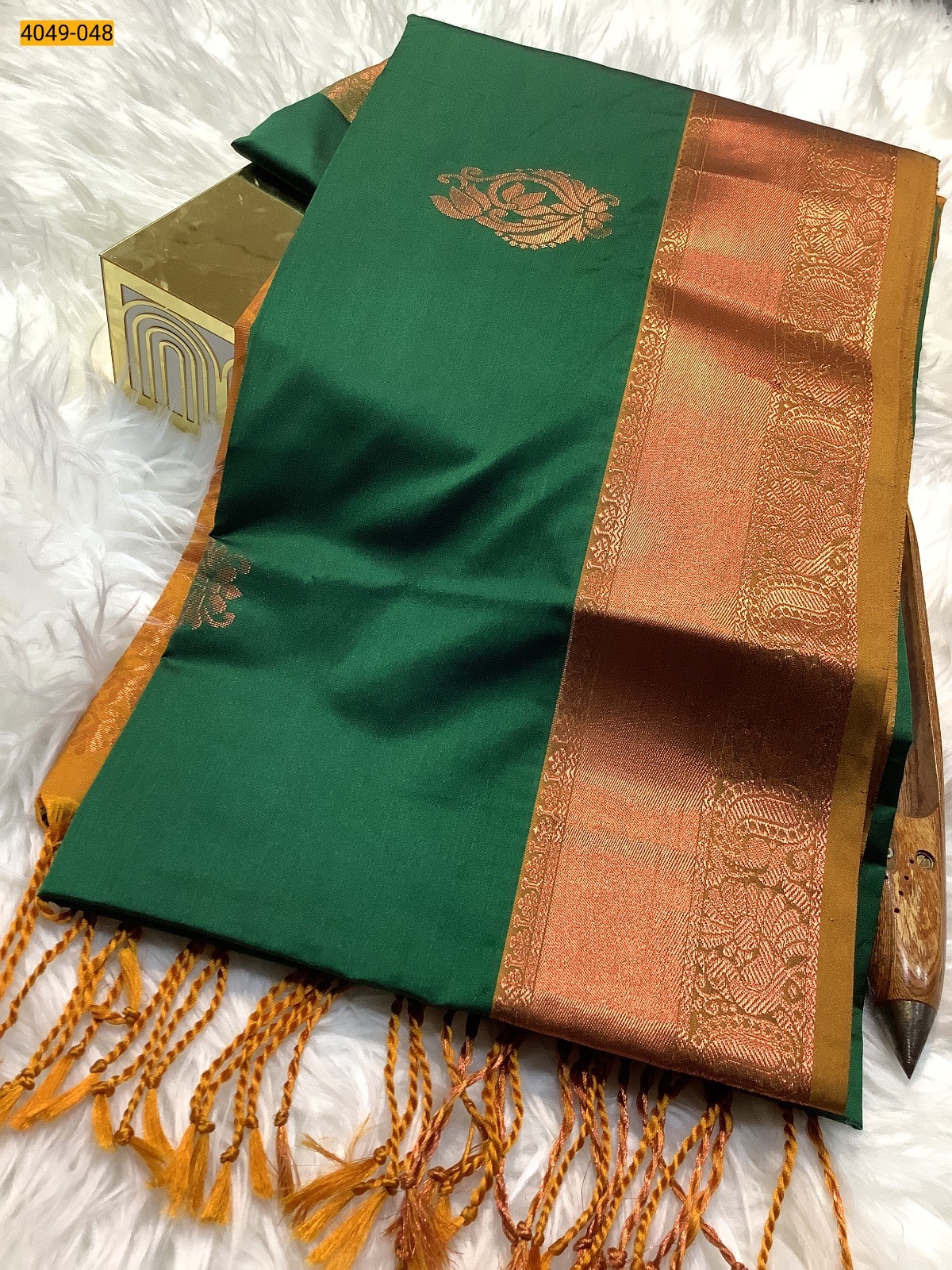 Green Premium Soft Silk Saree