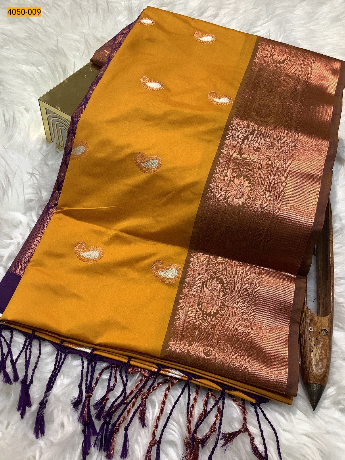 Yellow Premium Soft Silk Meena Butta Saree