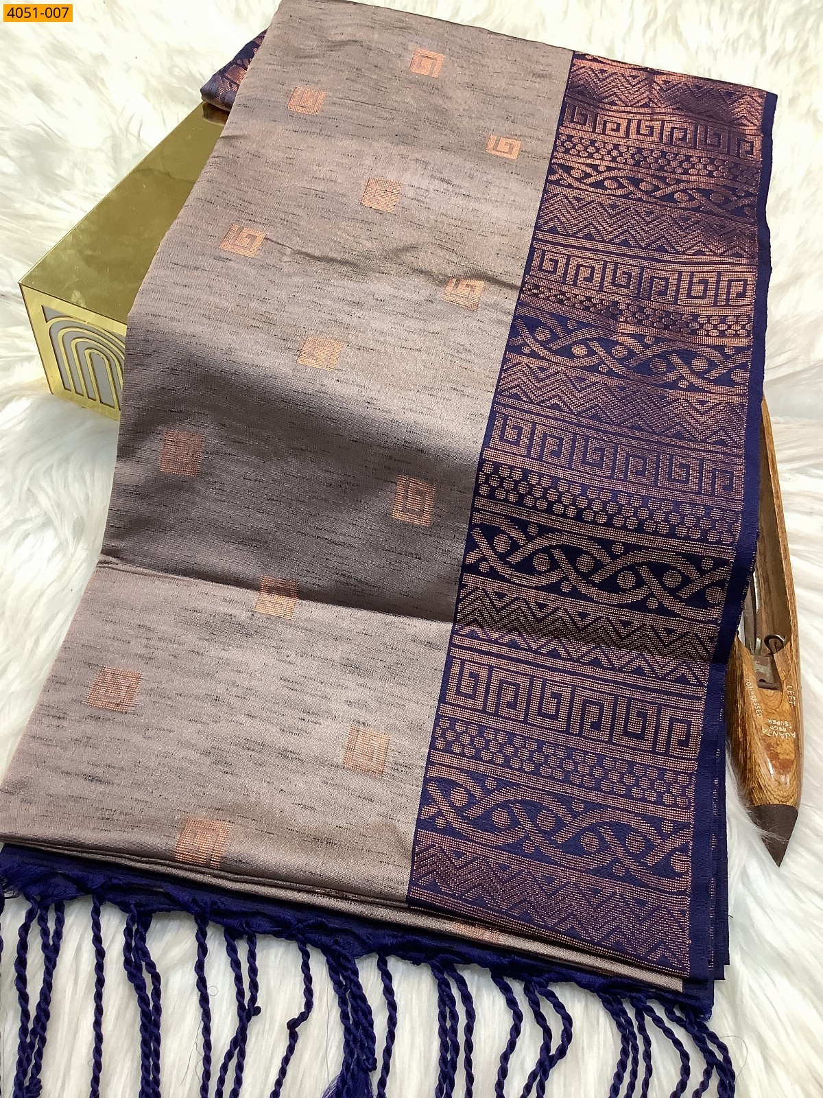 Kanjivarram soft slub silk saree
