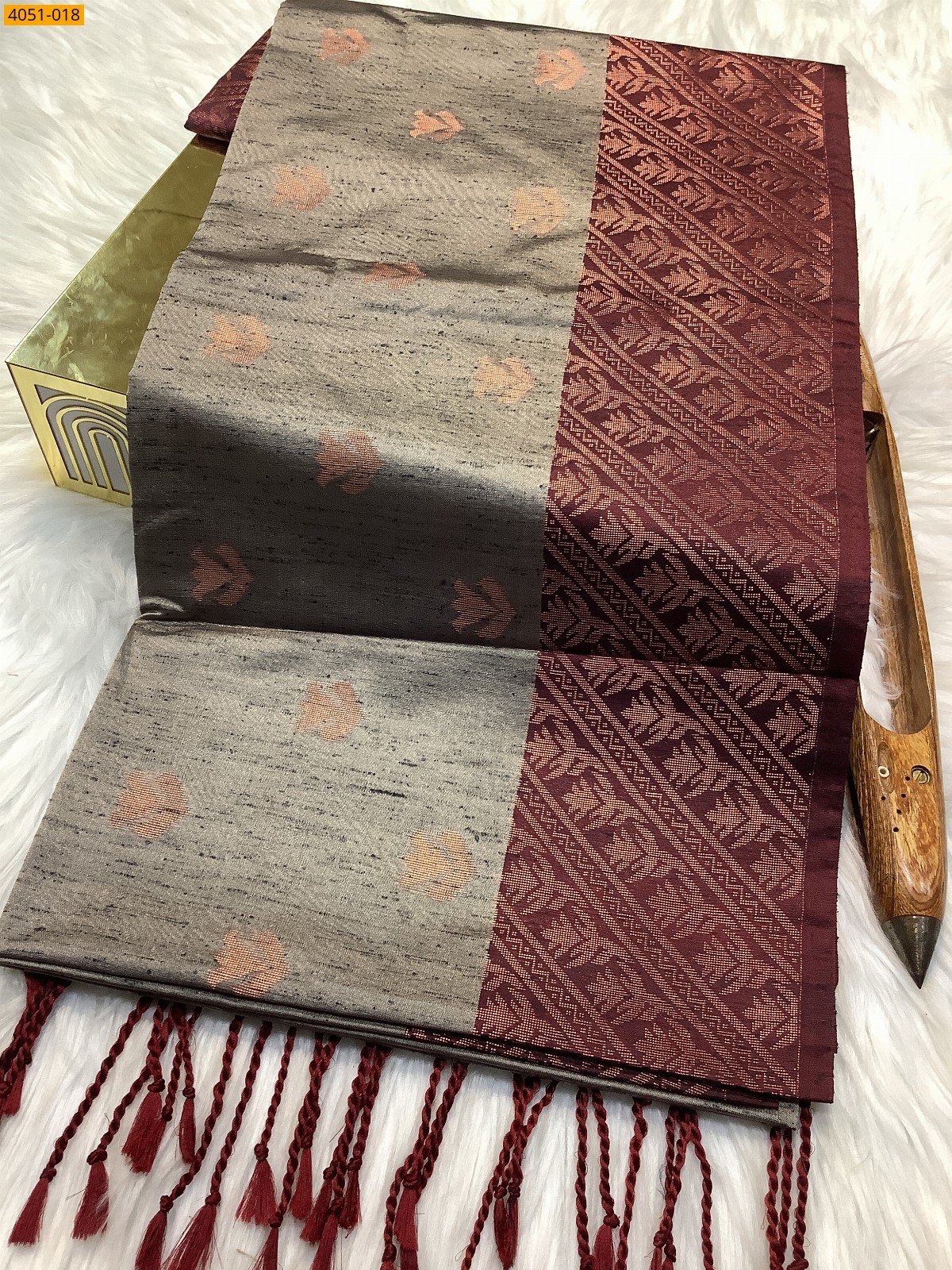 Kanjivarram soft slub silk saree