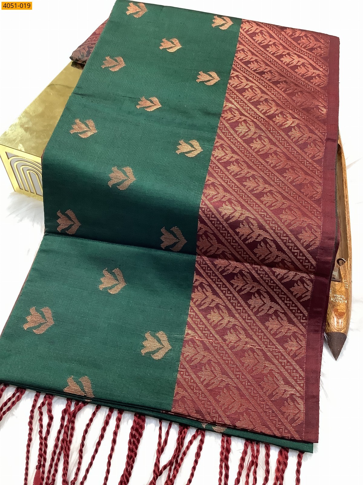 Kanjivarram soft slub silk saree