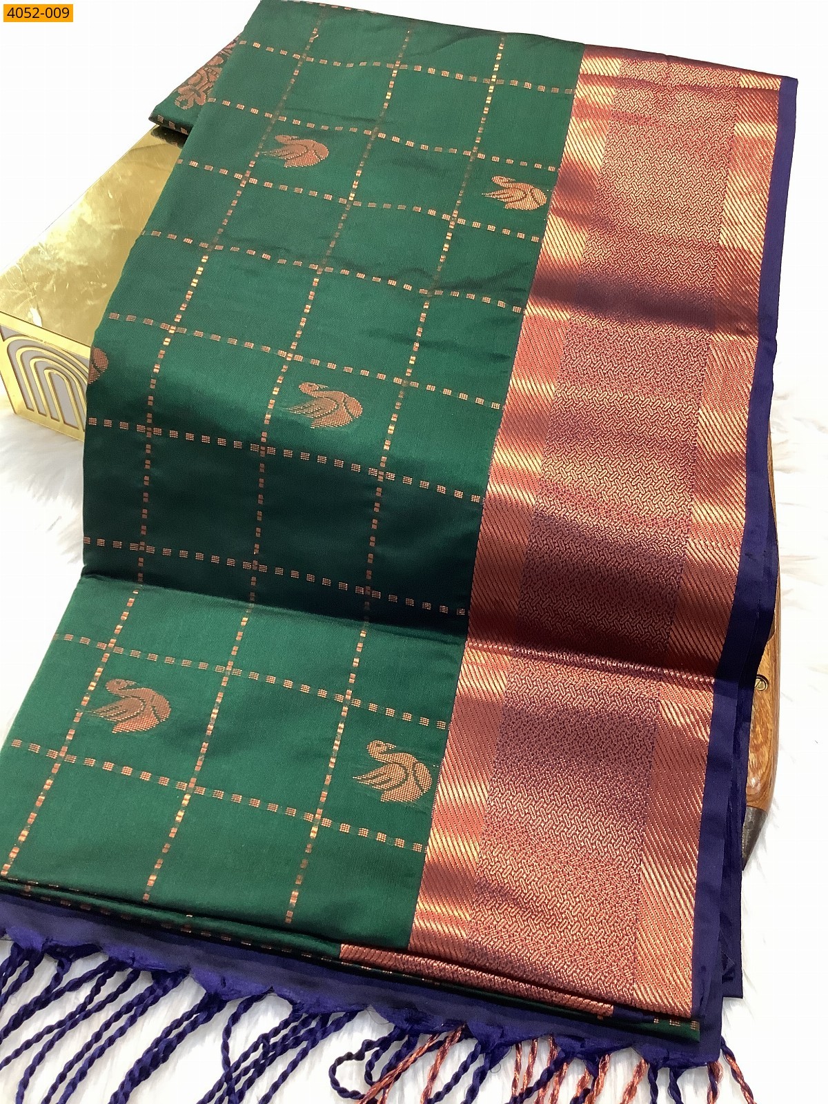Purple Kanjivarram soft silk saree