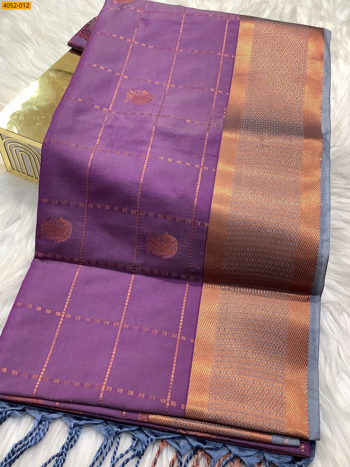 Yellow Kanjivarram soft silk saree