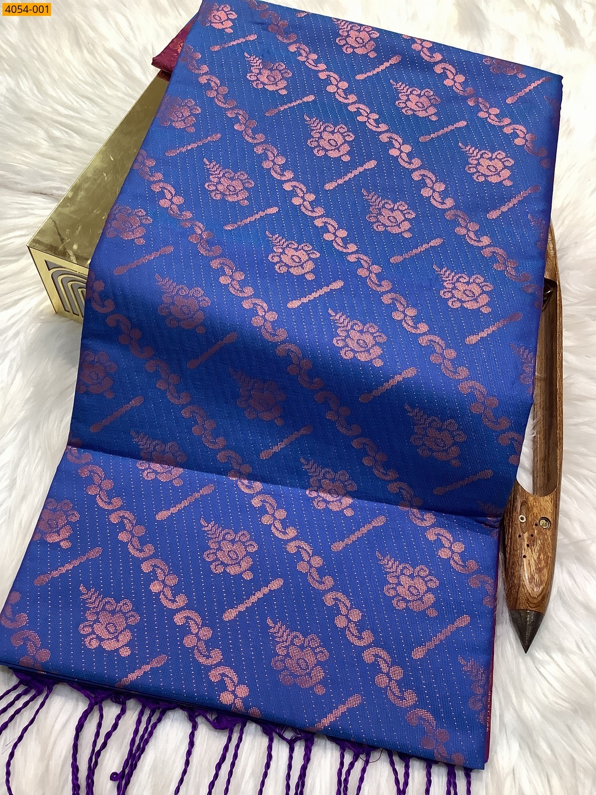 Blue Kanjivaram fancy Silk Saree