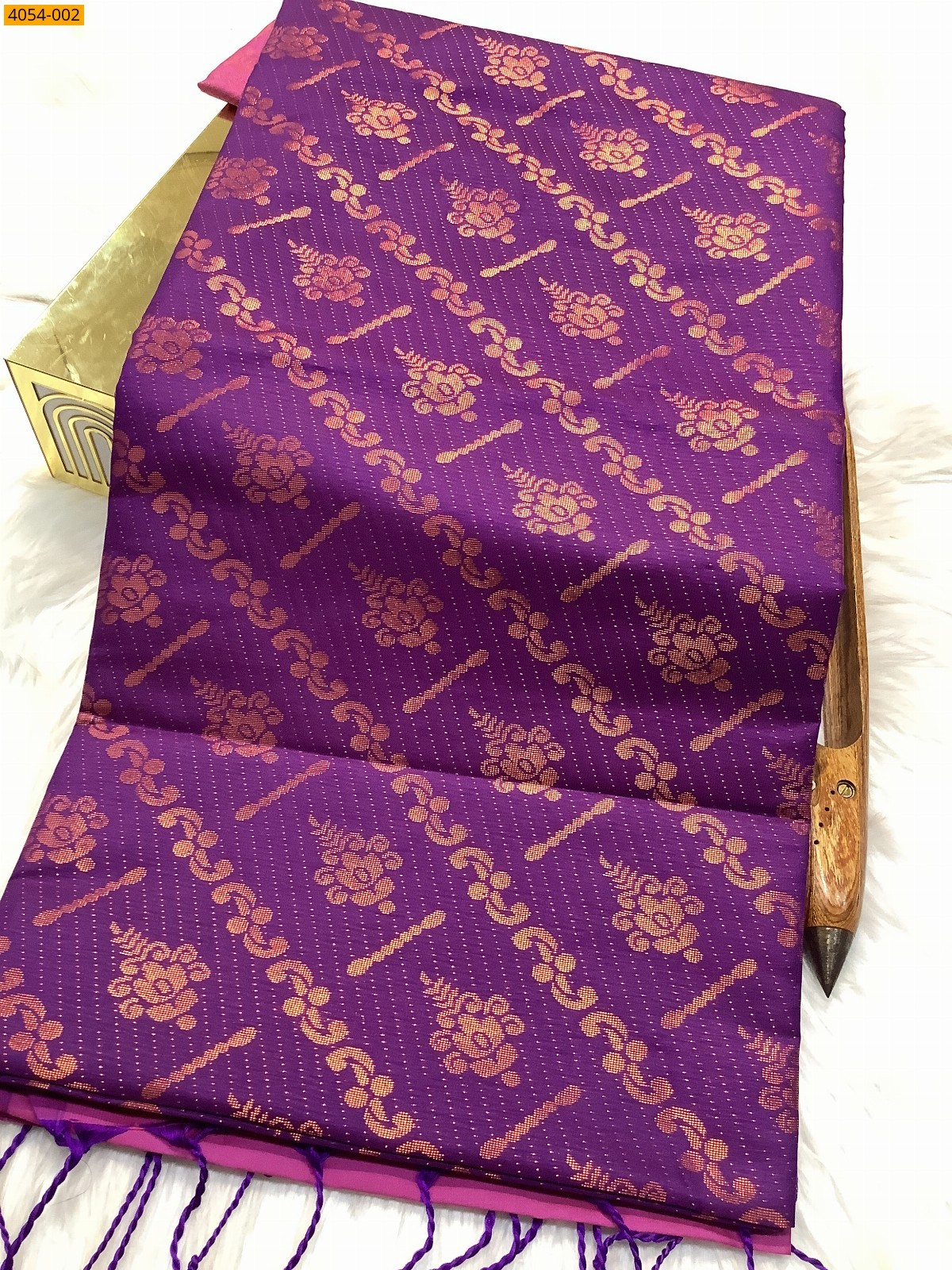 Purple Kanjivaram fancy Silk Saree