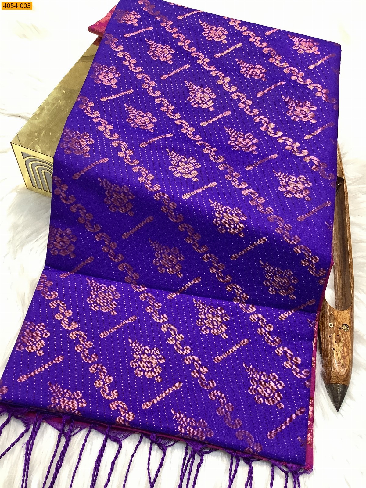 Royal Blue Kanjivaram fancy Silk Saree