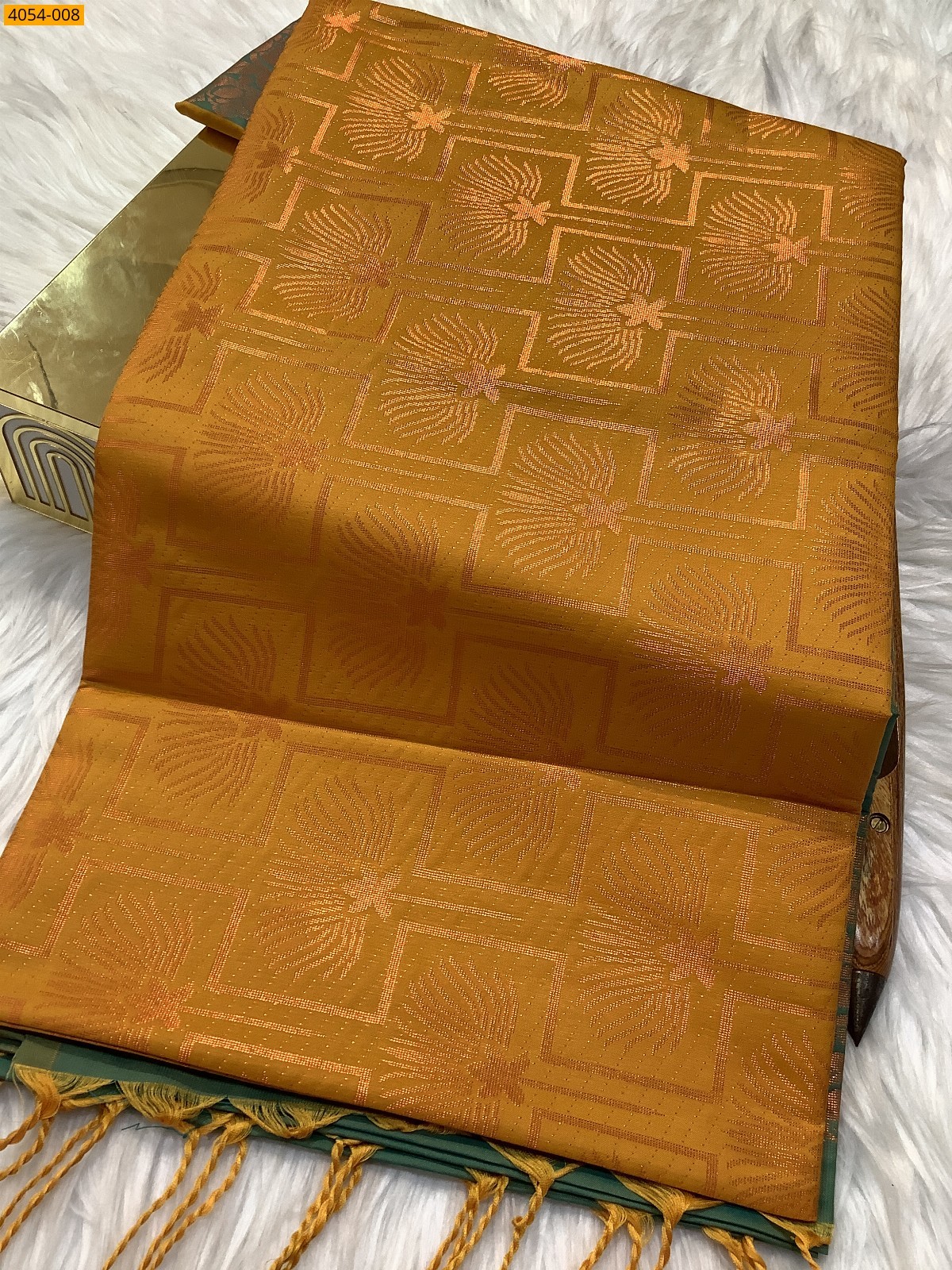 Yellow Kanjivaram fancy Silk Saree