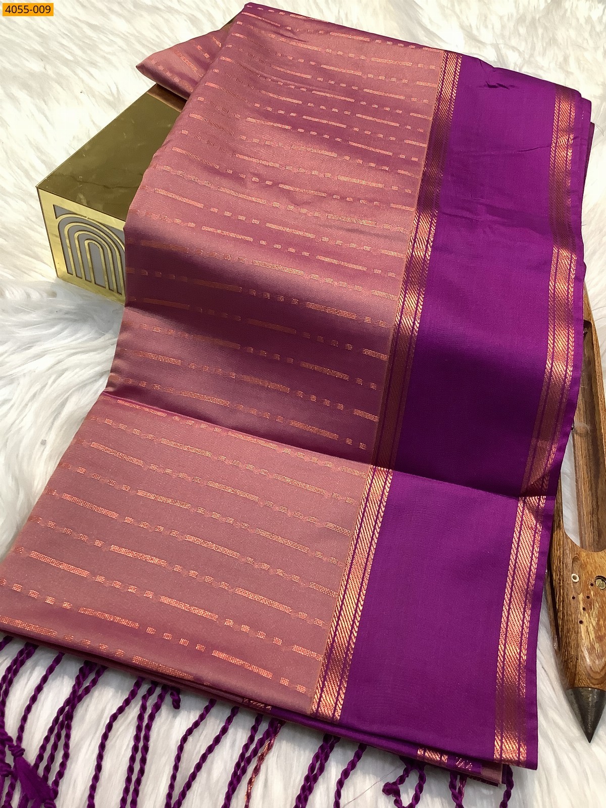 Onion Pink Kanjivaram Soft Silk Saree