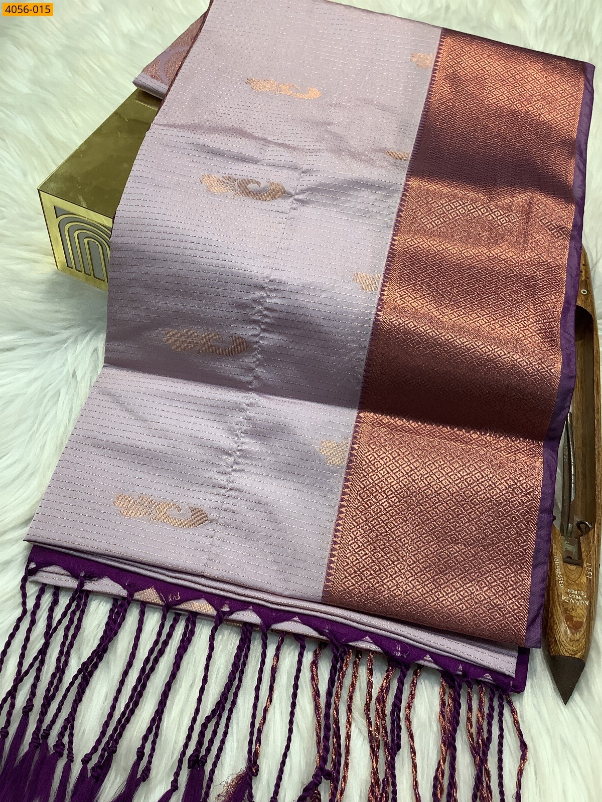 Light Purple Kanjivaram soft silk saree