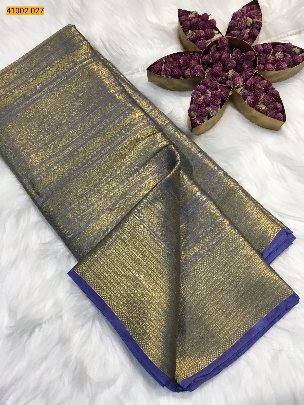 Gray Fancy Mysore Warm silk saree