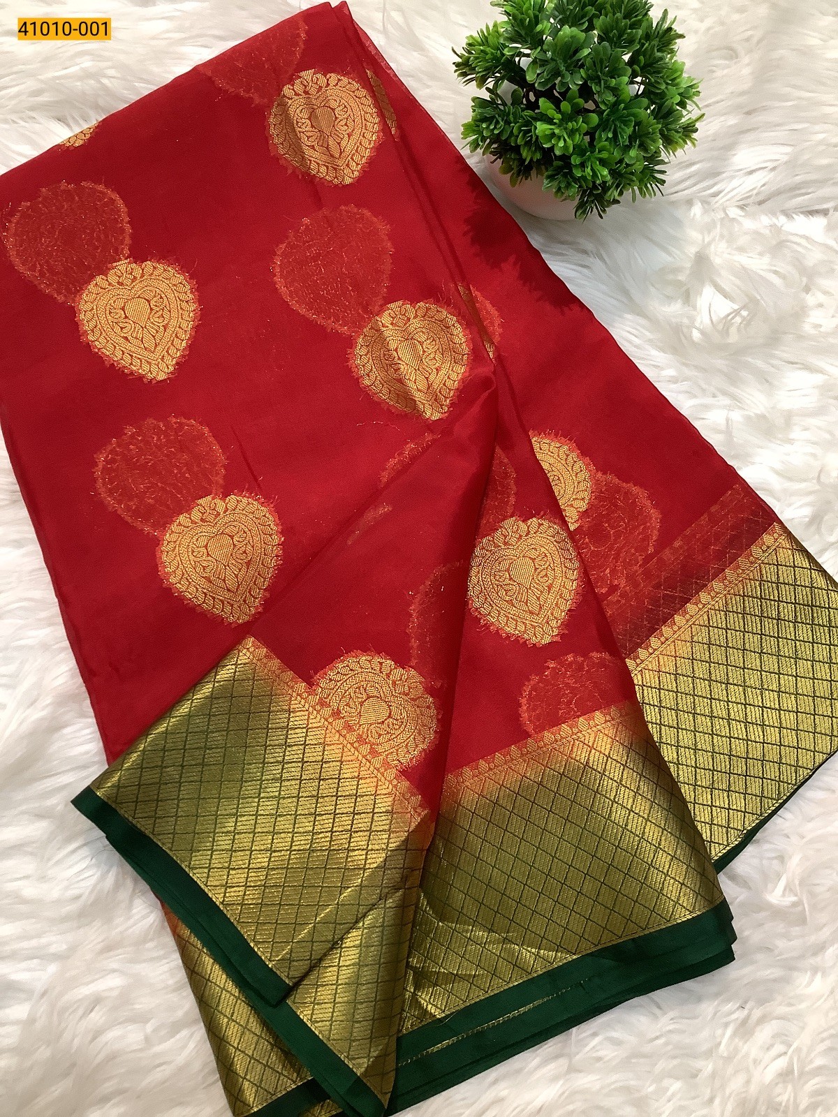 Red Mysore Warm Silk Saree