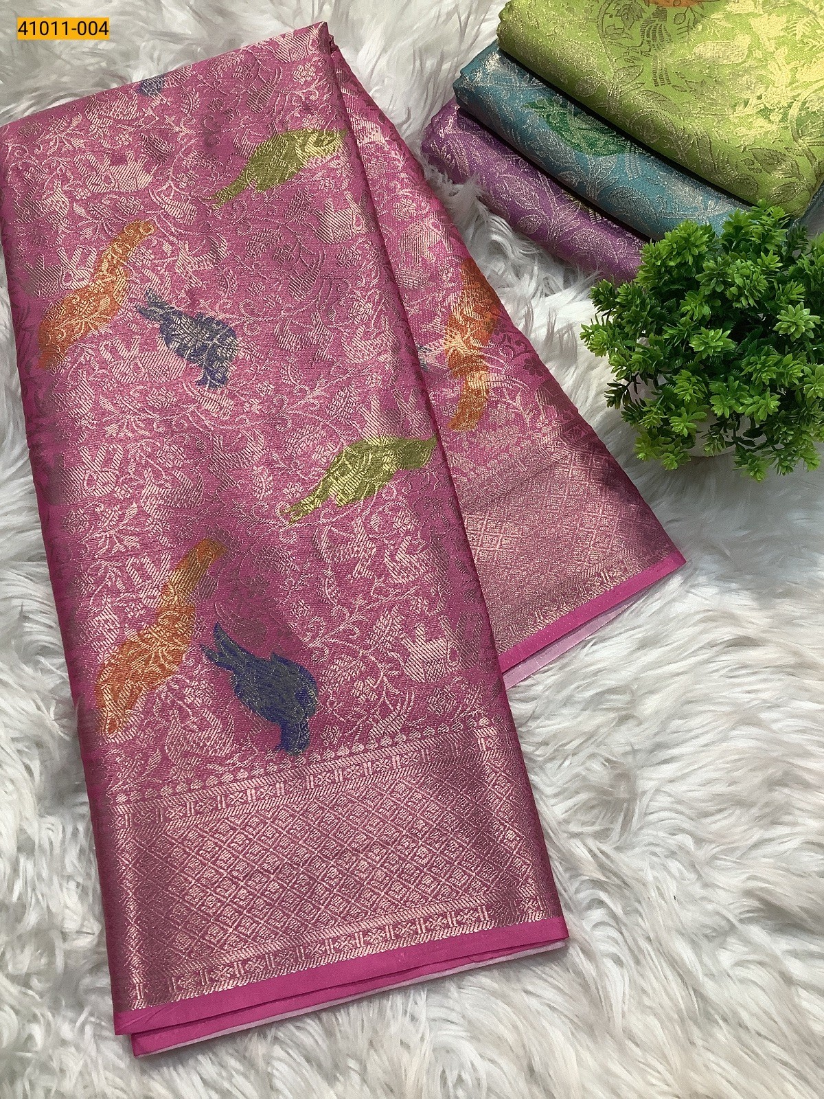 Pink Fancy Mysore Warm Silk saree