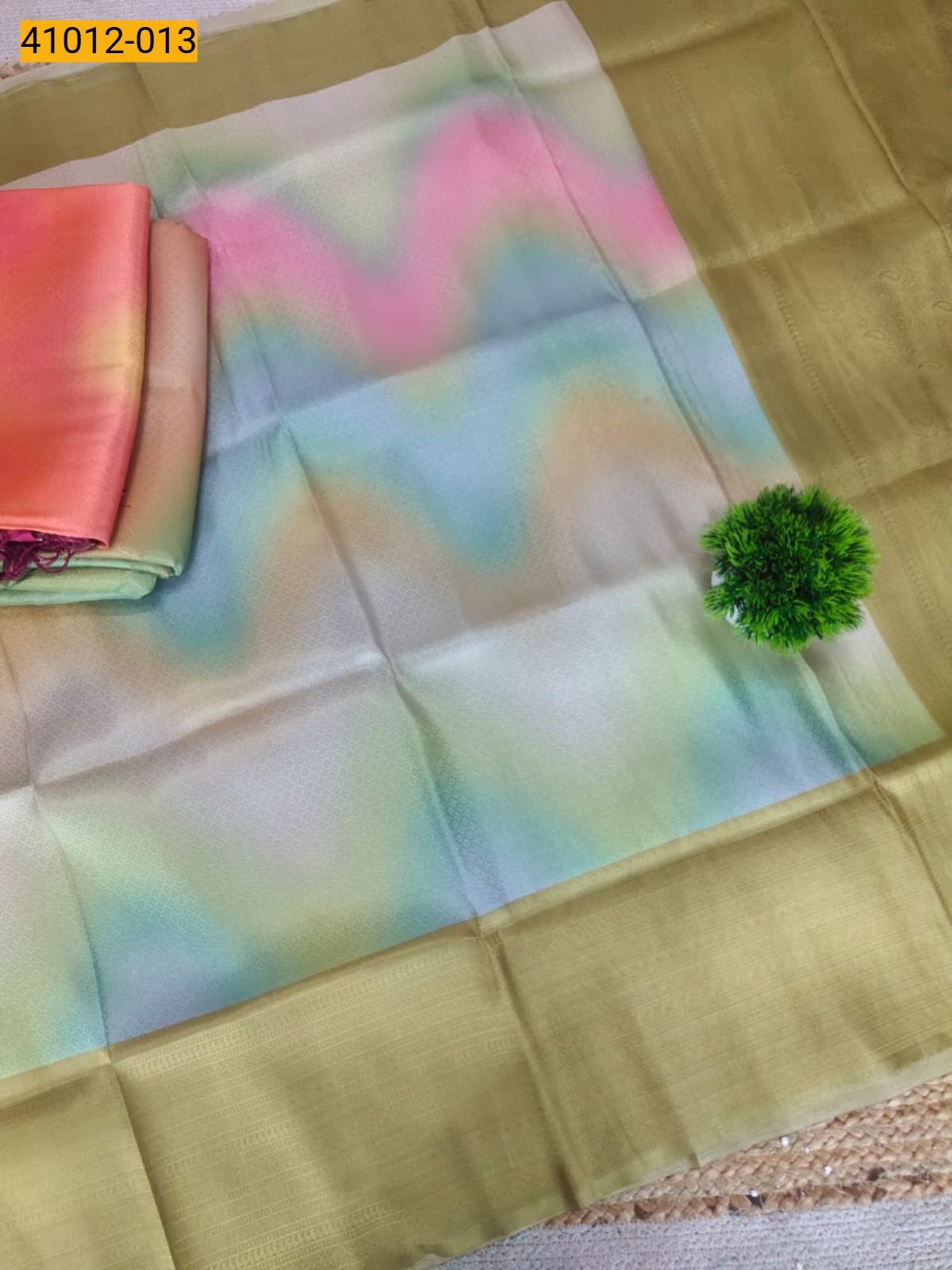 Sandal Digital Print Banarasi Soft Silk Saree