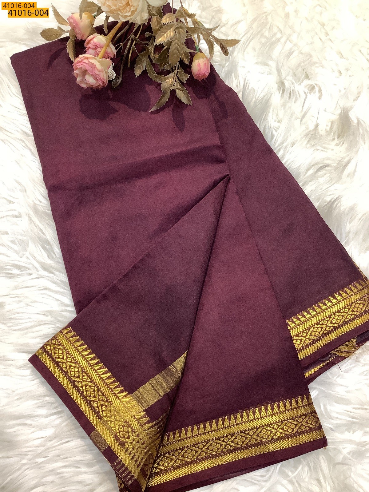 Brown Viscose Warm Soft Crepe Silk Saree