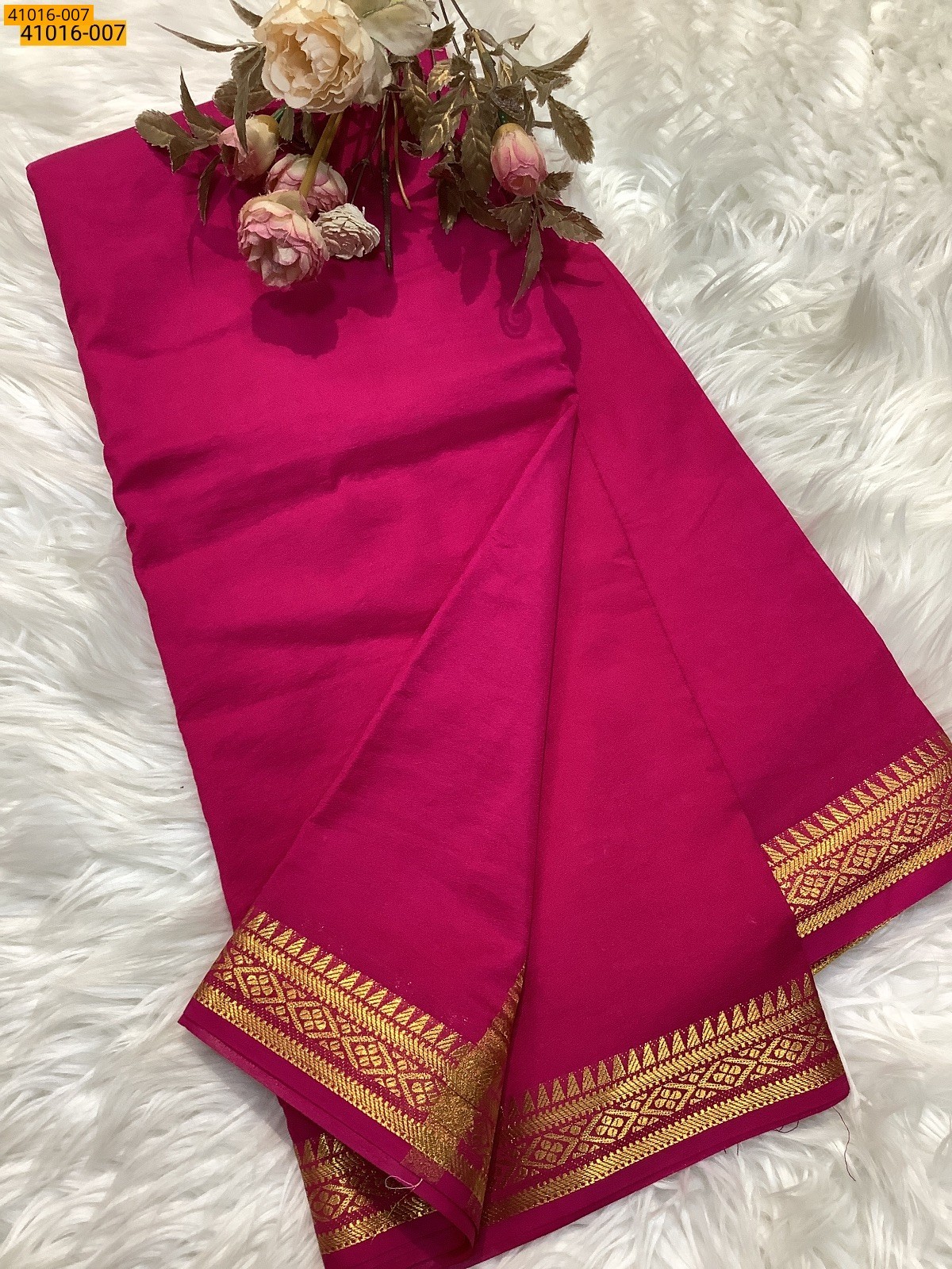 Pink Viscose Warm Soft Crepe Silk Saree